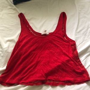 Forever 21 crop tank with lace back